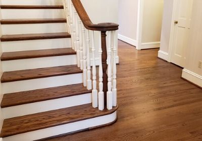 Hardwood stair remodeling